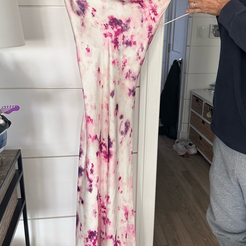 Bardot Pink and White Dress